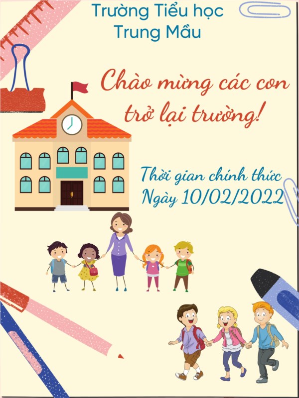 Chào đón học sinh trở lại trường học sau thời gian học trực tuyến phòng, chống dịch Covid-19